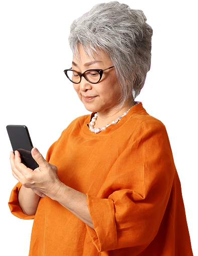 ASX announcement header image - old lady phone